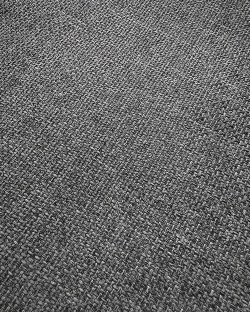 Banqueta tapizada gris marengo artesanal, asiento auxiliar banco dormitorio pie de cama elegante