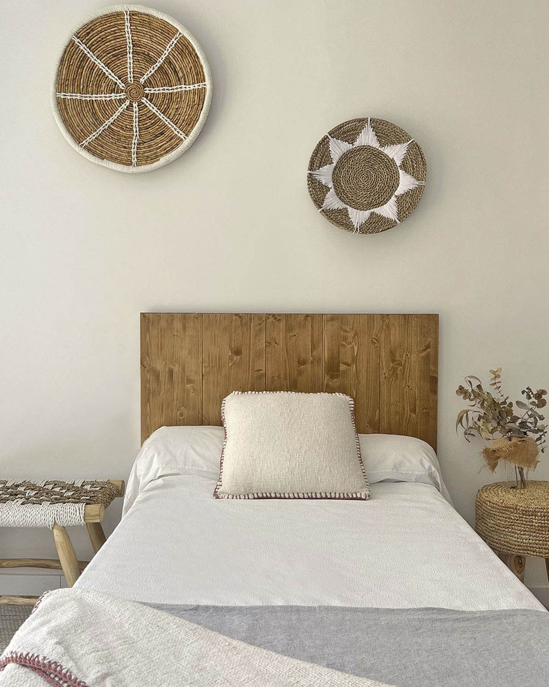 Cabecero de cama de madera maciza - Cabeceros rústicos y artesanales –  NATYAL, image size:1080x1350