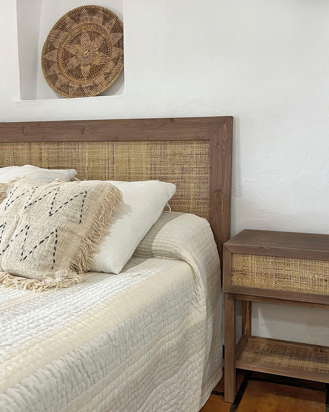 Tête de lit Atlas Rafia marrón