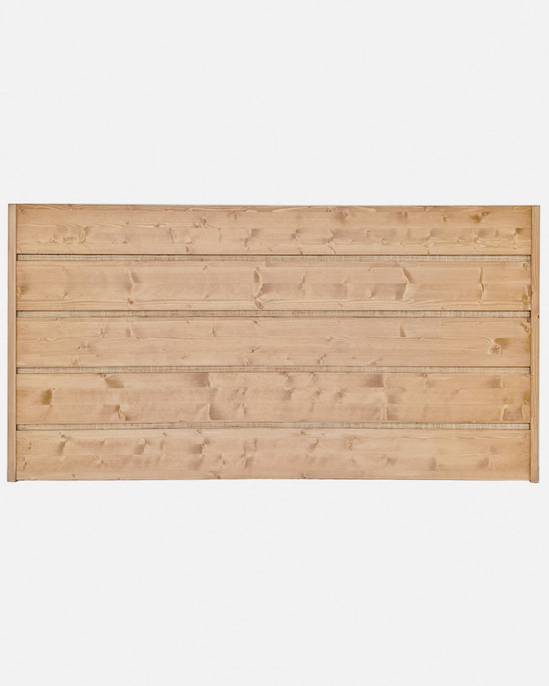 Cabecero de cama de madera haya maciza con líneas horizontales artesanal, mueble original moderno dormitorio