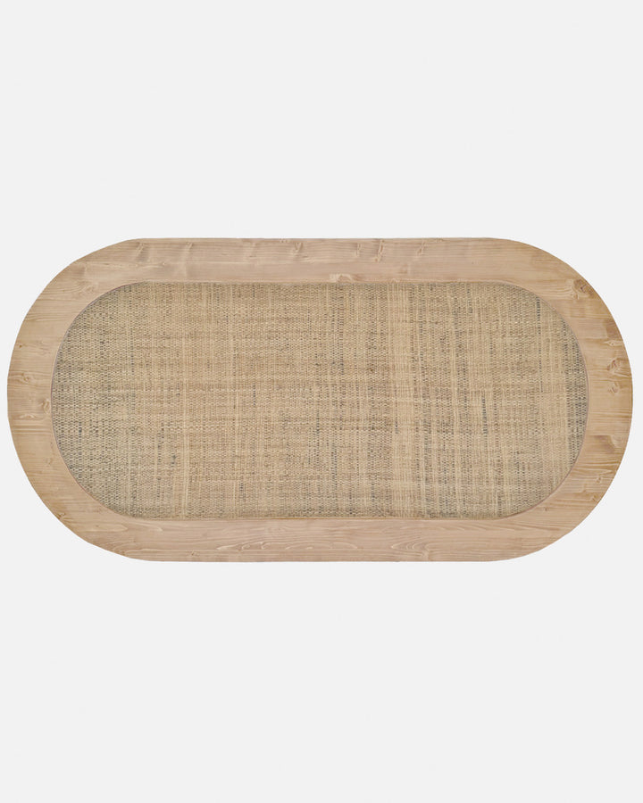 Nubia headboard brown raffia