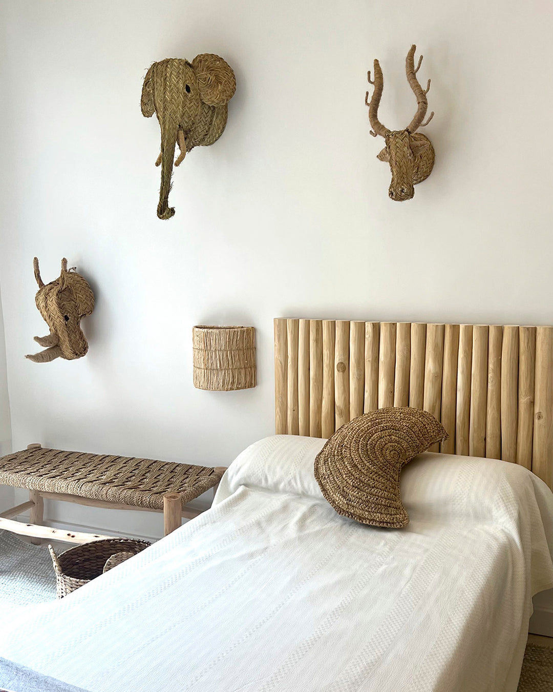 Cabecero de troncos de madera de teca - Cabeceros originales – NATYAL, image size:1080x1350