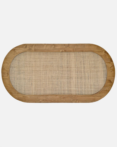 Cabecero Nubia Rafia marrón