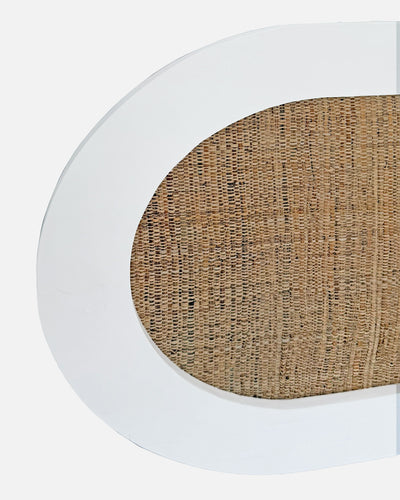 Cabecero Nubia Rafia marrón