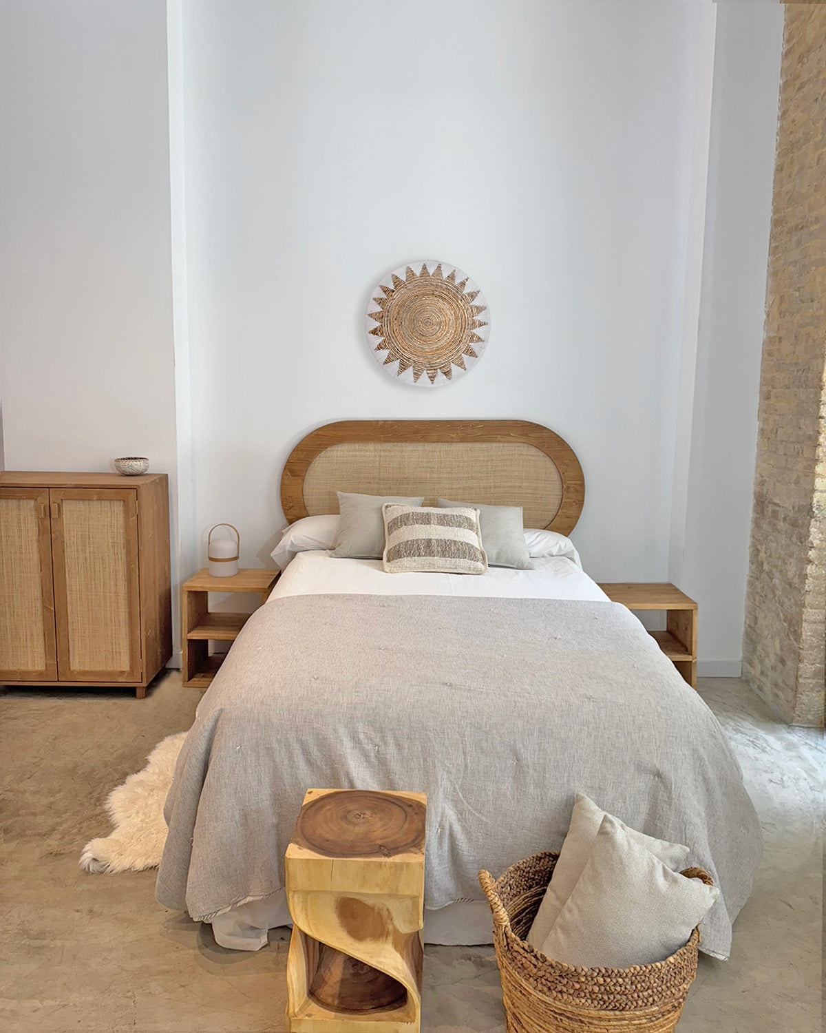 Cabecero Nubia Rafia natural