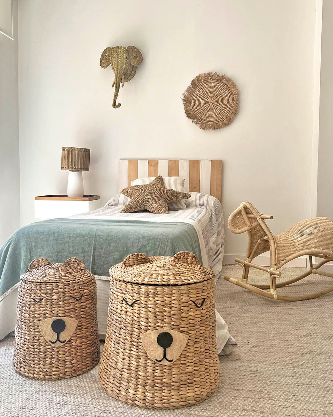 Cojín en forma de estrella de fibra natural – NATYAL