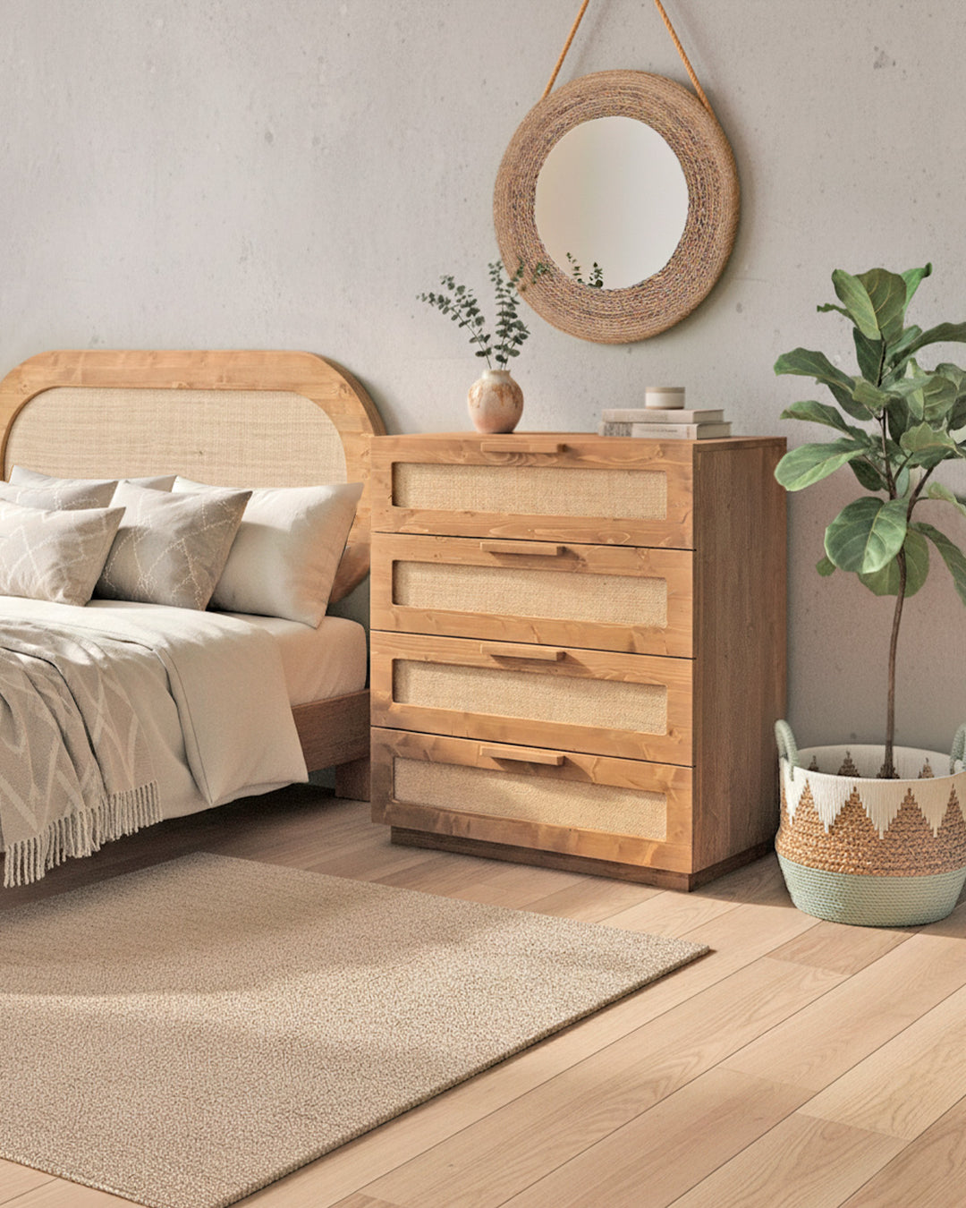 Cómoda Atlas Rafia natural