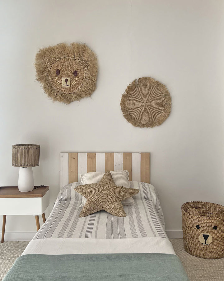 Decoración de pared infantil león fibra natural – NATYAL