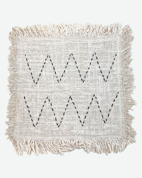 Funda cojín Bali flecos