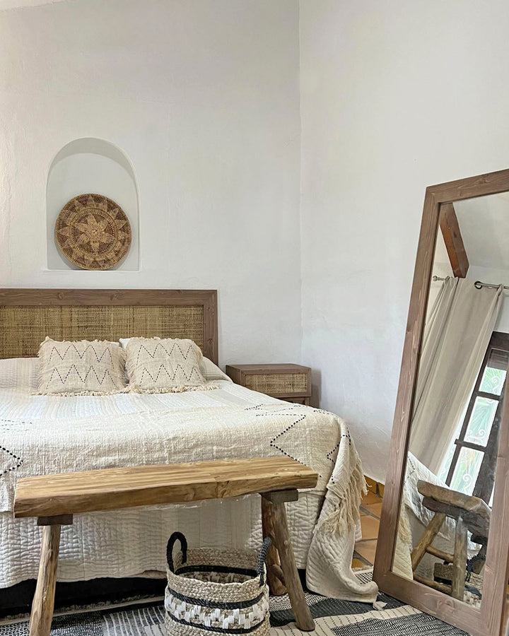 Housse de coussin à franges Bali