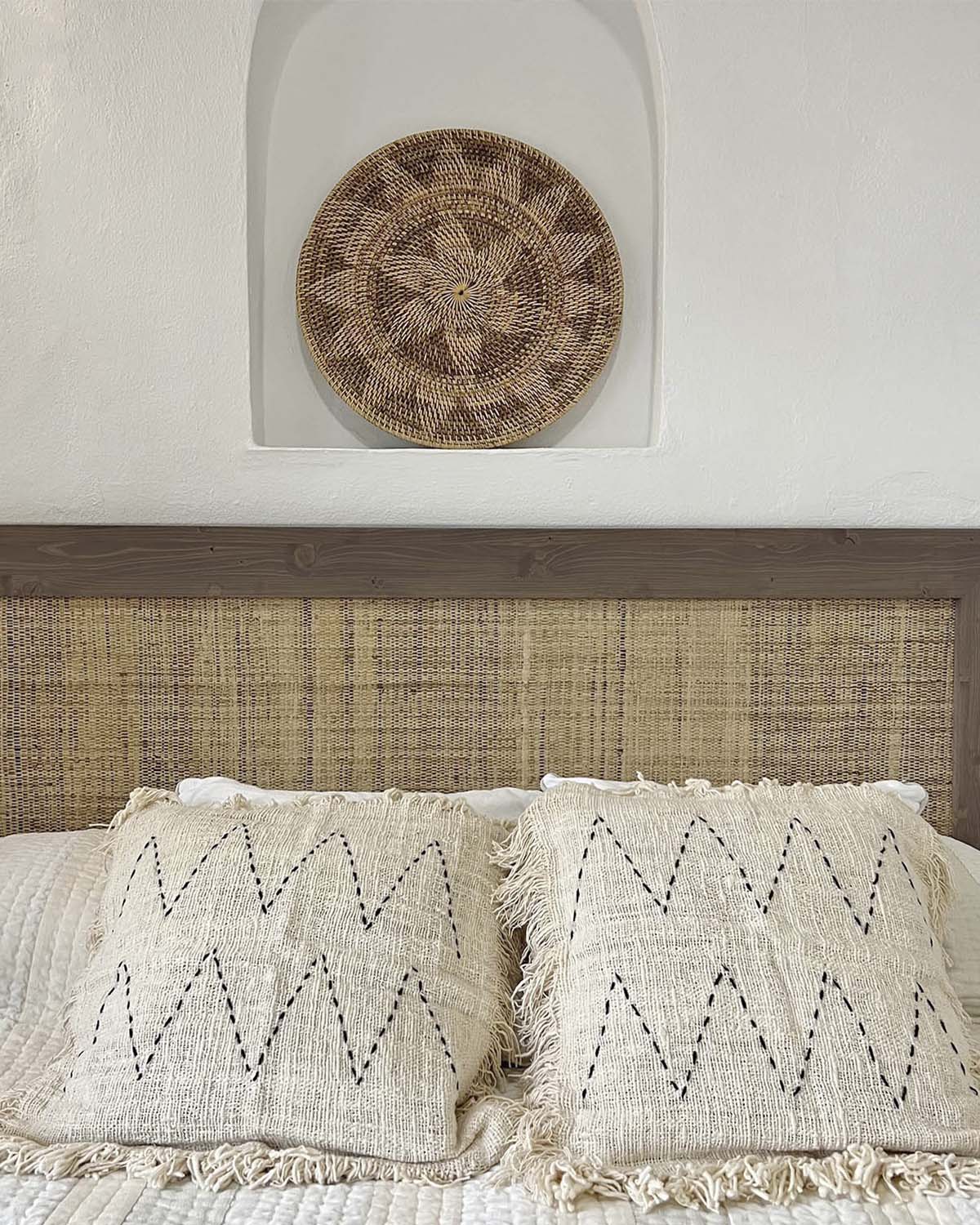 Bali cushion cover with fringes