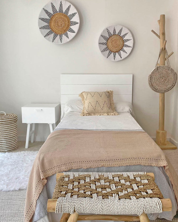 Housse de coussin à franges Bali