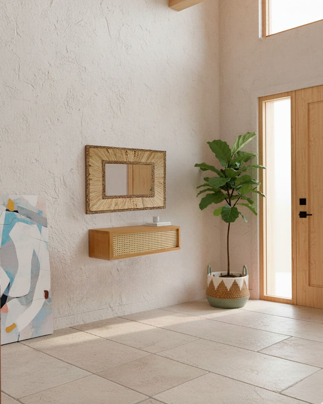 Mueble recibidor de pared Ducal Ratán