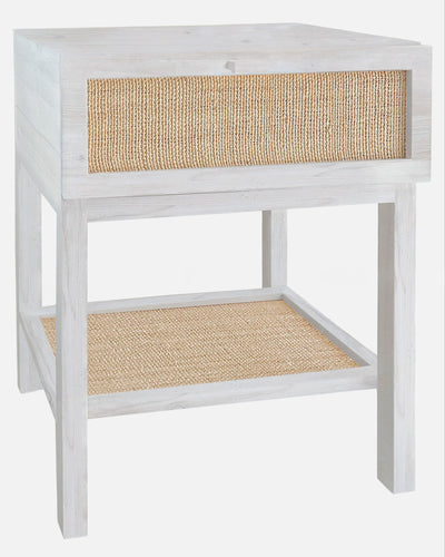 Mesita de noche Natay Rafia natural