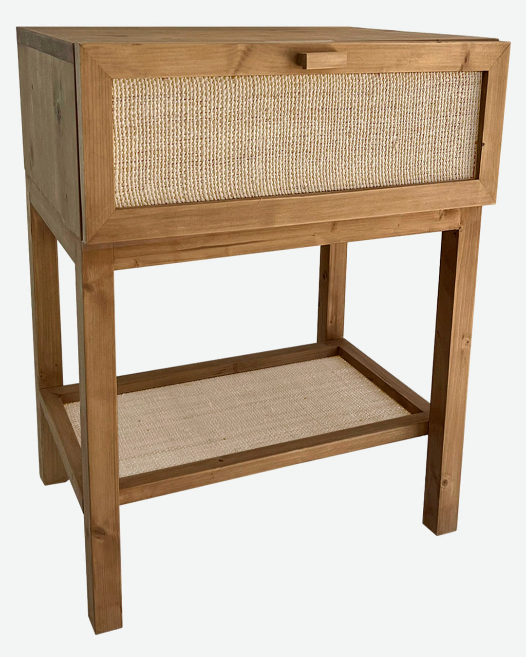 Mesita de noche Natay Rafia natural