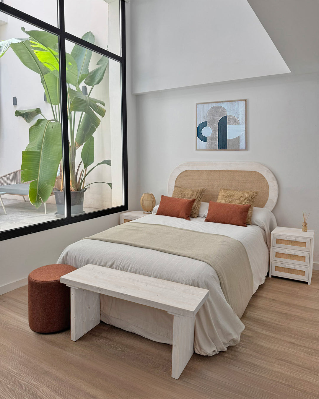 Nubia headboard natural raffia