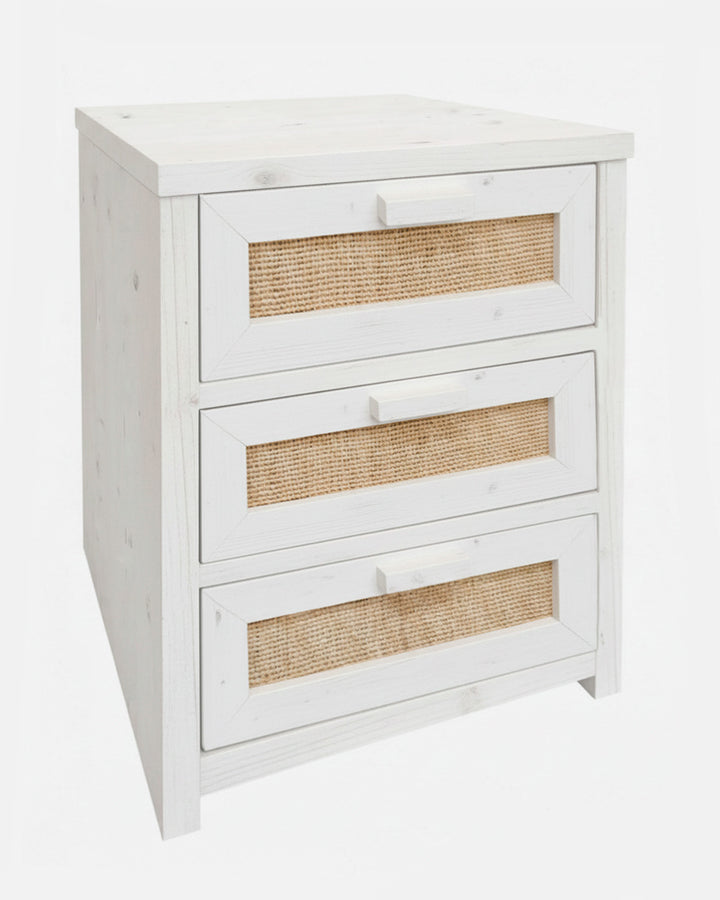 Raf 3 drawer bedside table