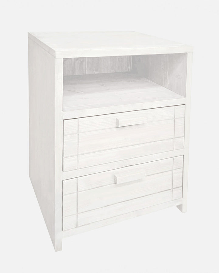 Woody bedside table with 2 drawers