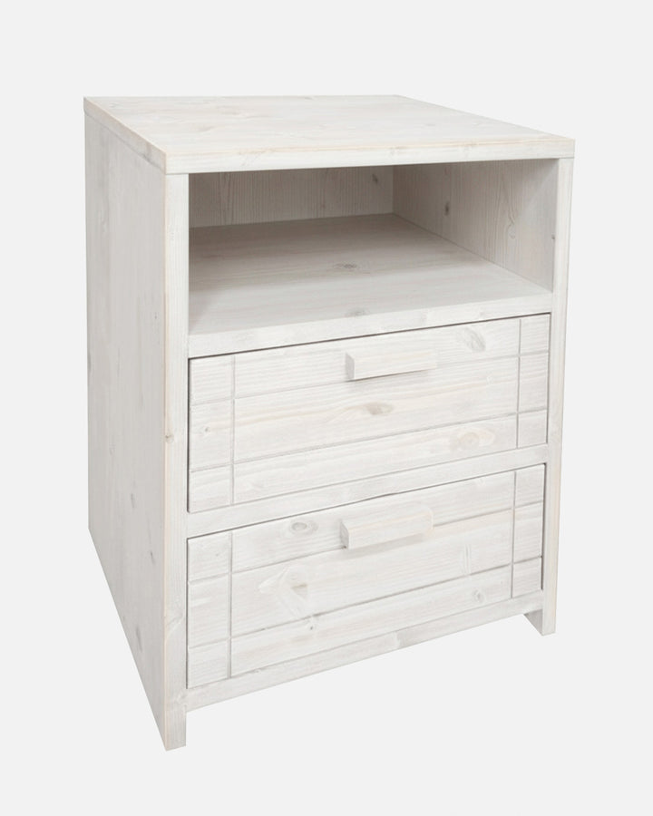 Woody bedside table with 2 drawers