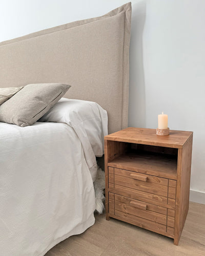 Mesita de noche Woody 2 cajones