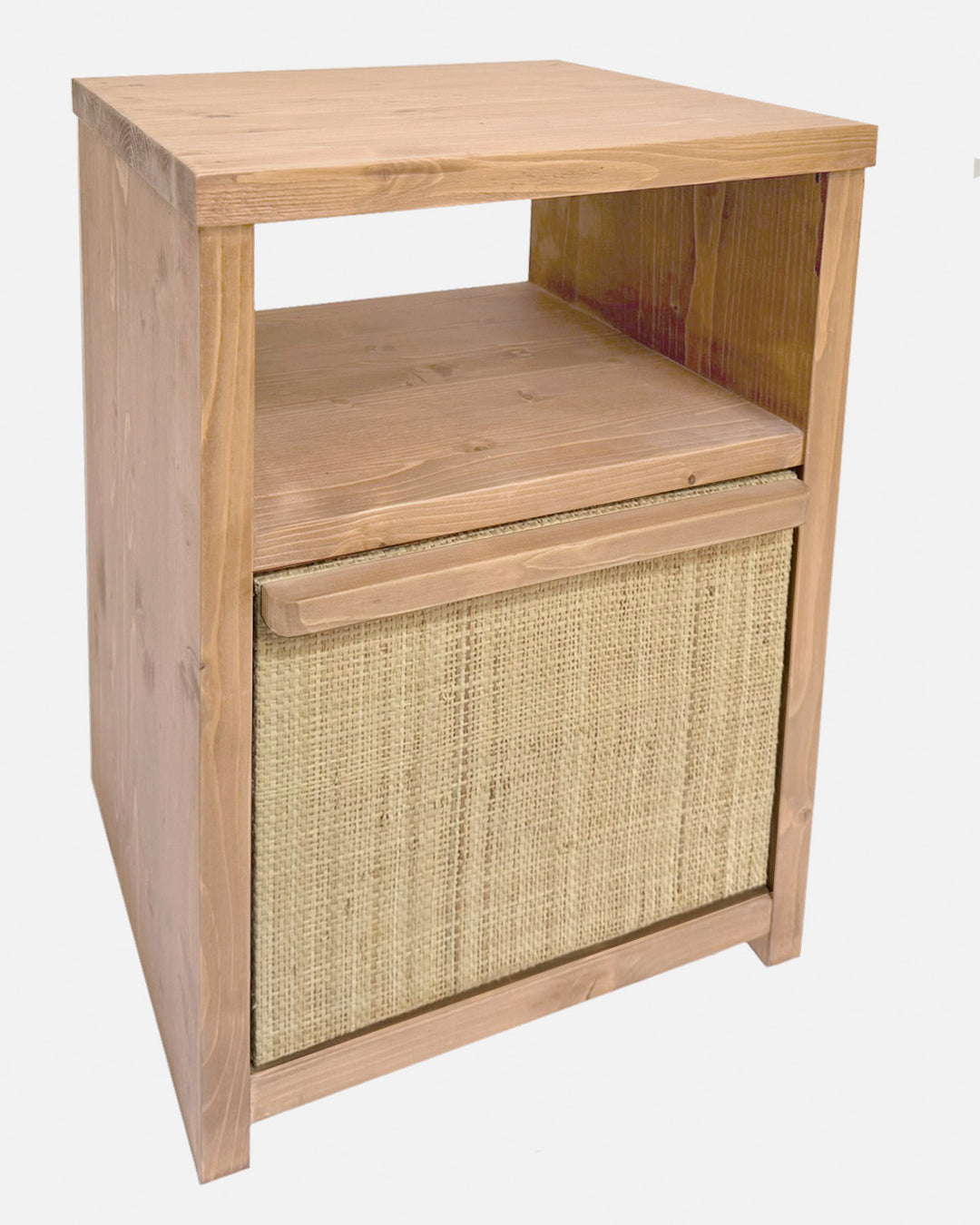 Zaren bedside table in natural raffia