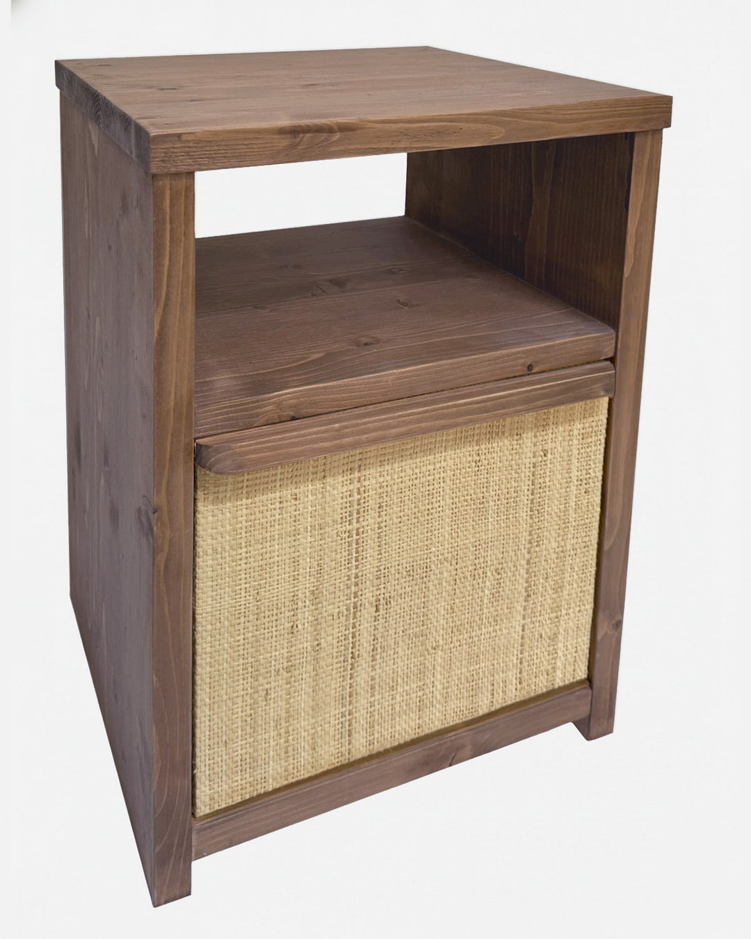 Zaren bedside table in natural raffia