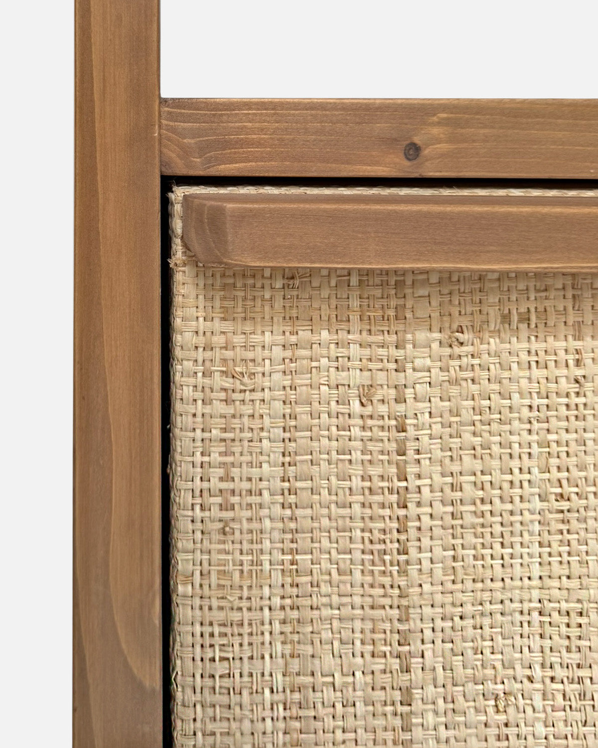 Mesita de noche Zaren Rafia natural