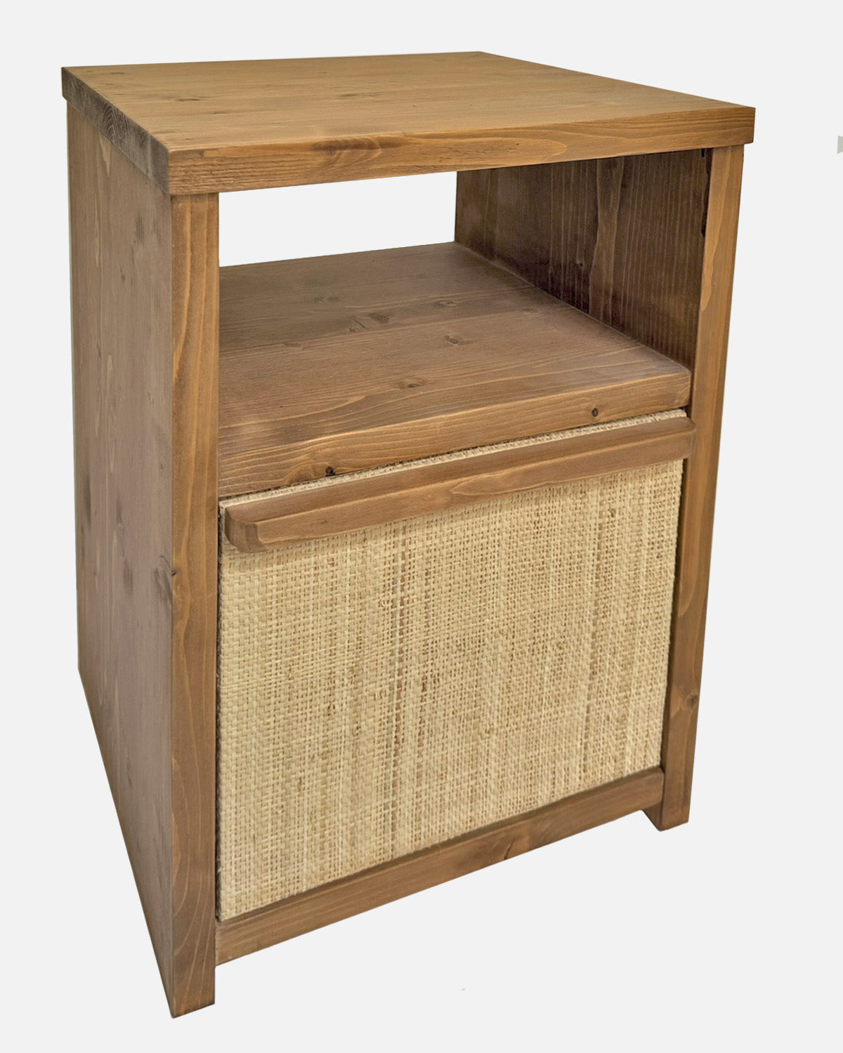 Mesita de noche Zaren Rafia natural