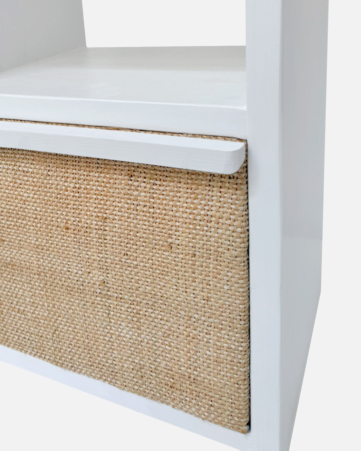 Mesita de noche Zaren Rafia natural