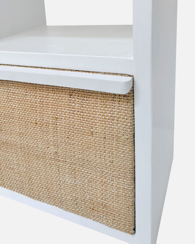 Mesita de noche Zaren Rafia natural