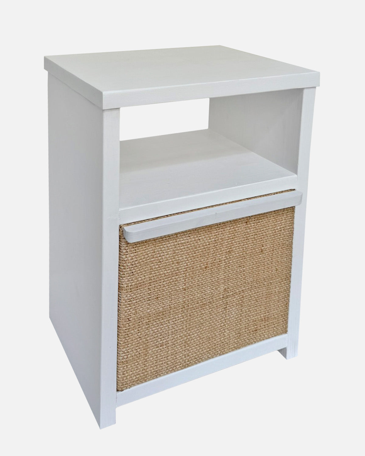 Mesita de noche Zaren Rafia natural