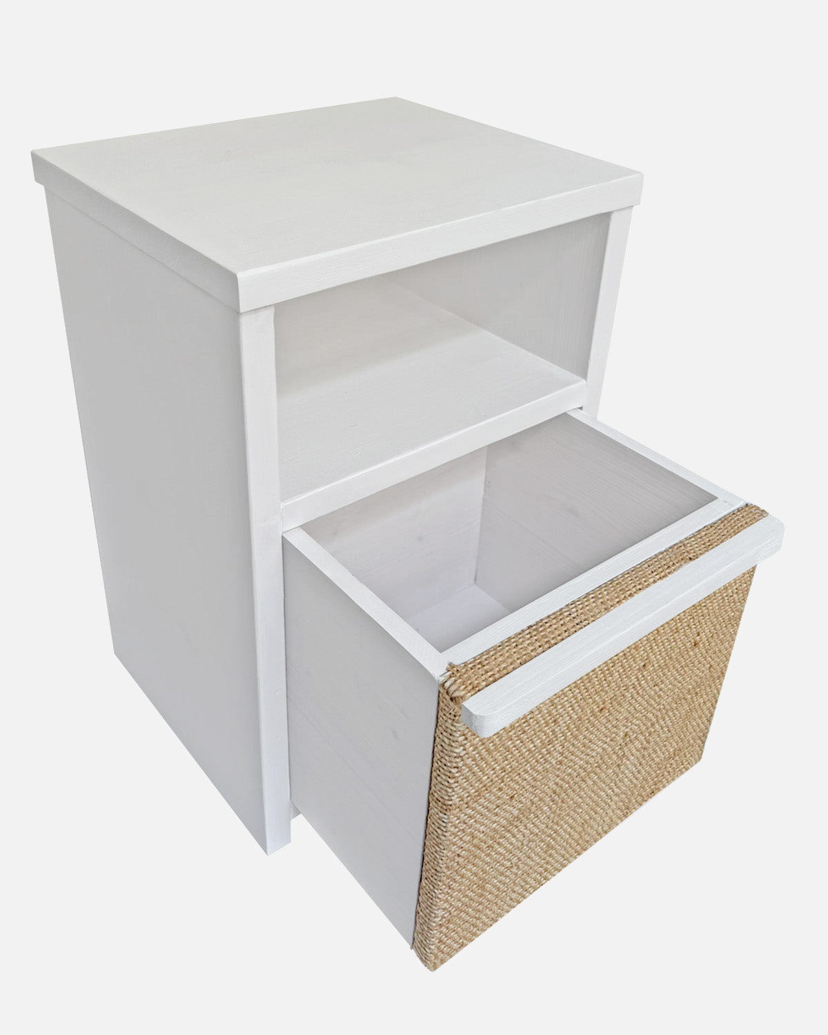 Mesita de noche Zaren Rafia natural