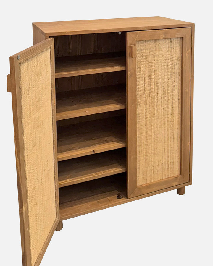 Atlas Shoe Cabinet Natural Raffia