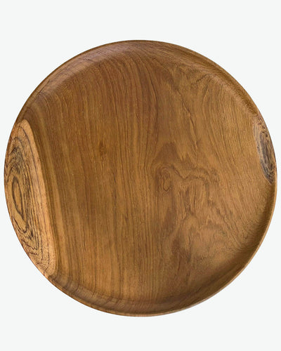 Oberoi teak wood plate