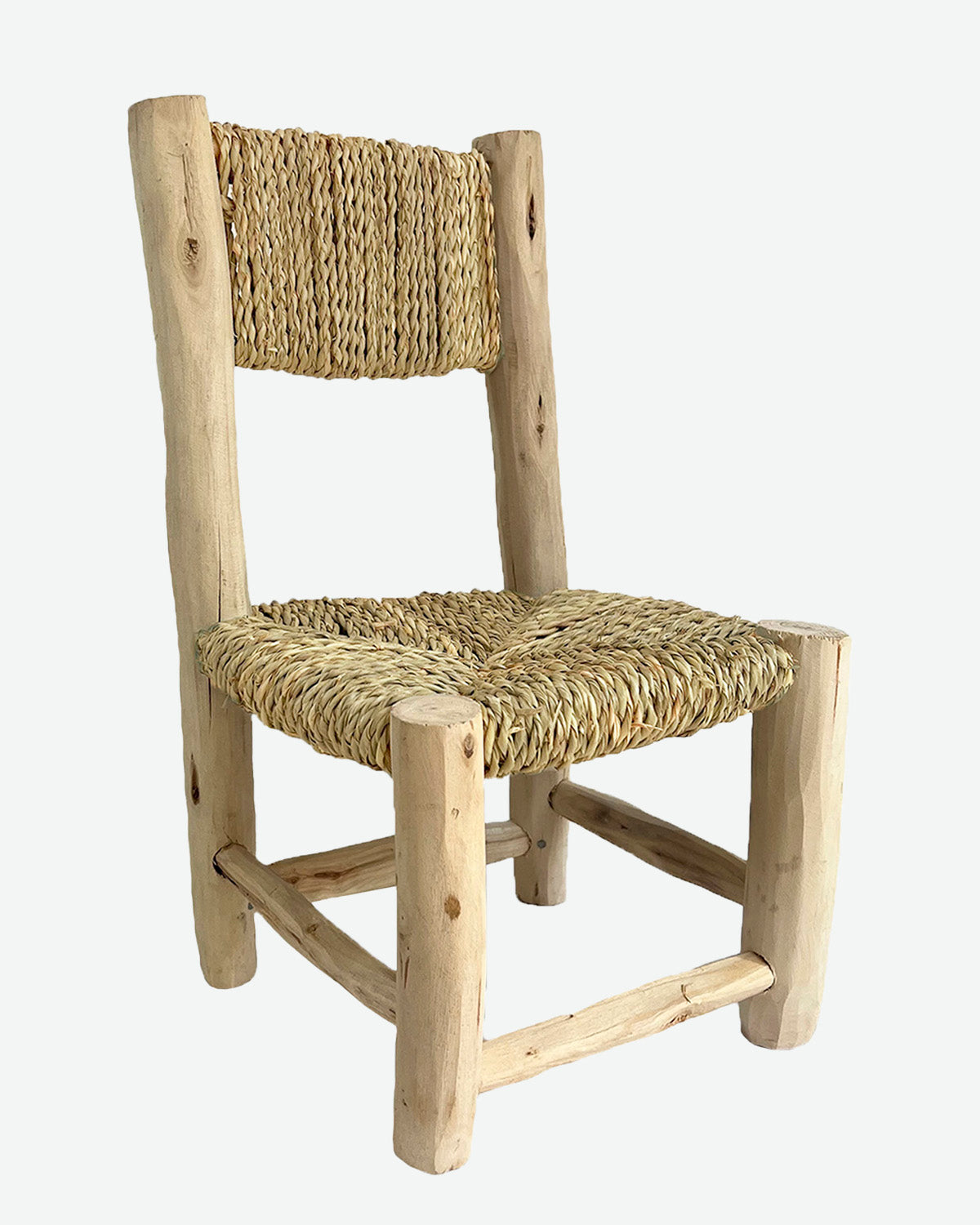 Natural fiber kids chair