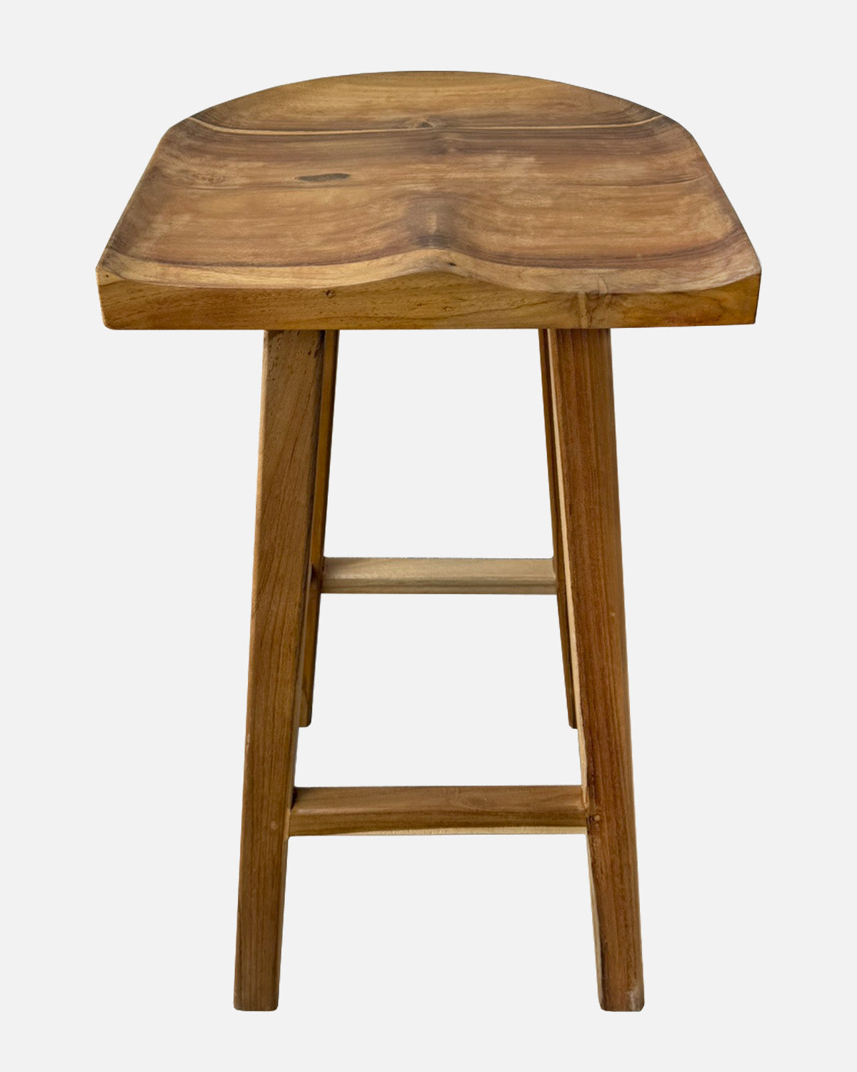 High teak wood bar stool (72 cm) - Nusa bar stool - NATYAL